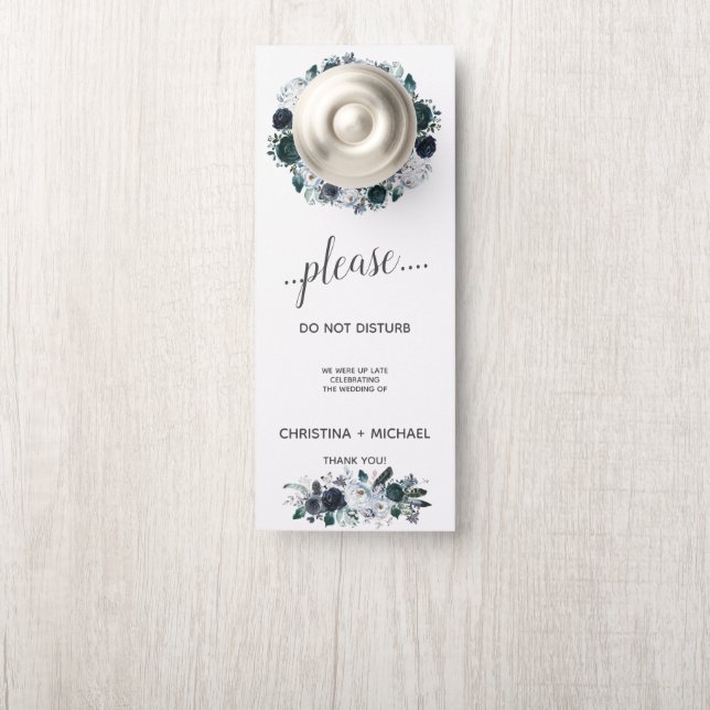 Colgador Para Puertas Algo azul | Boda Invitado No Molestar (En pomo)