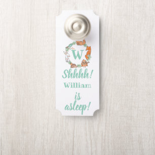 Colgador Para Puertas ¡Animales del arbolado Shhh! El bebé está