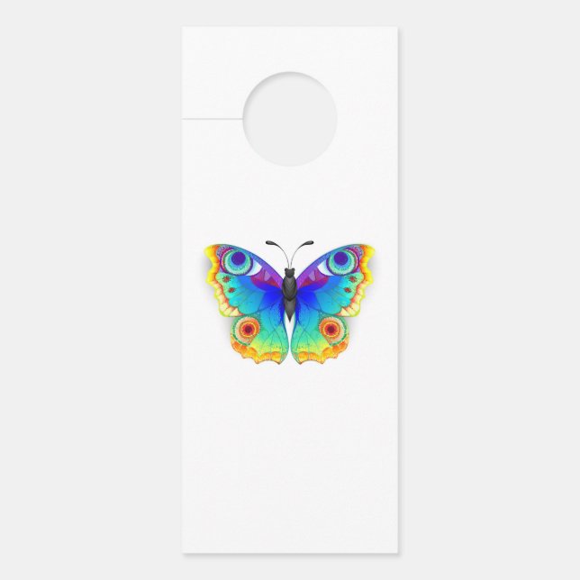 Colgador Para Puertas Arcoiris mariposa Peacock Eye (Anverso)