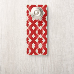 Colgador Para Puertas Argyle, rojo blanco rosa día de San Valentín