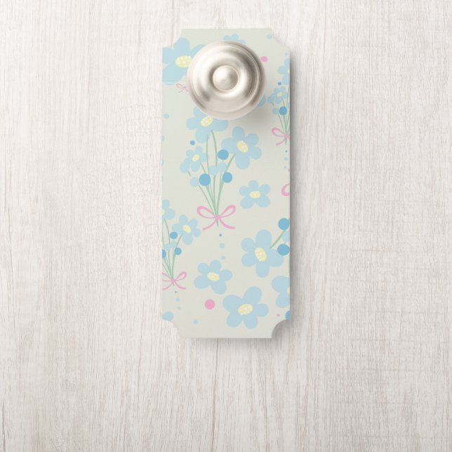 Colgador Para Puertas Armonía azul y rosa suave (En pomo)