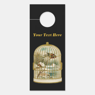 Colgador Para Puertas Aves Doradas Con Corriente De Nieve De Cabina De A