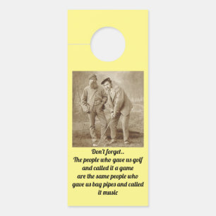 Colgador Para Puertas "Bagpipes y golf"