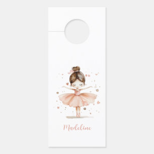 Colgador Para Puertas Ballerina Nombre Personalizado Girly