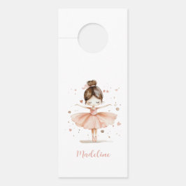 Colgador Para Puertas Ballerina Nombre Personalizado Girly