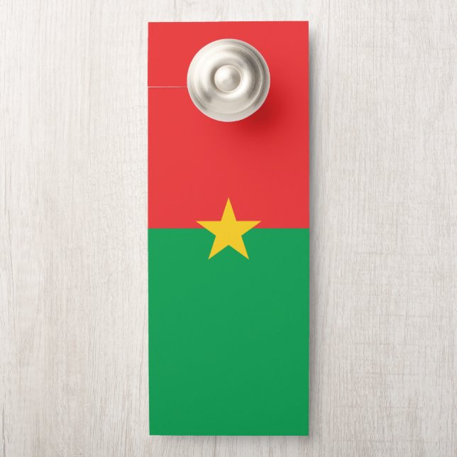 Colgador Para Puertas Bandera de Burkina Faso (En pomo)