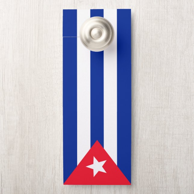 Colgador Para Puertas Bandera de Cuba (En pomo)