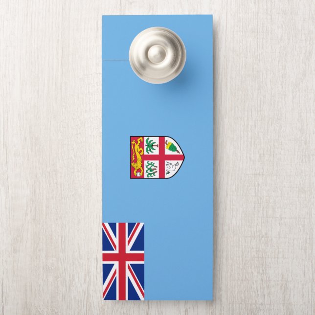 Colgador Para Puertas Bandera de Fiyi (En pomo)