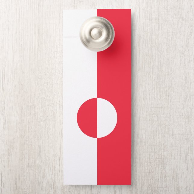 Colgador Para Puertas Bandera de Groenlandia (En pomo)