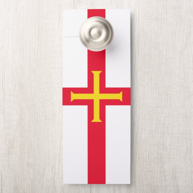 Colgador Para Puertas Bandera de Guernsey (En pomo)