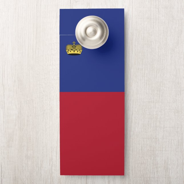 Colgador Para Puertas Bandera de Liechtenstein (En pomo)