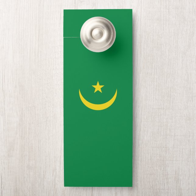 Colgador Para Puertas Bandera de Mauritania (En pomo)