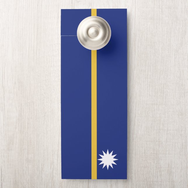 Colgador Para Puertas Bandera de Nauru (En pomo)