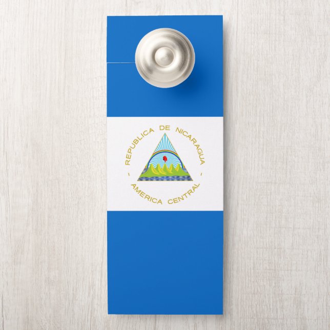 Colgador Para Puertas Bandera de Nicaragua (En pomo)