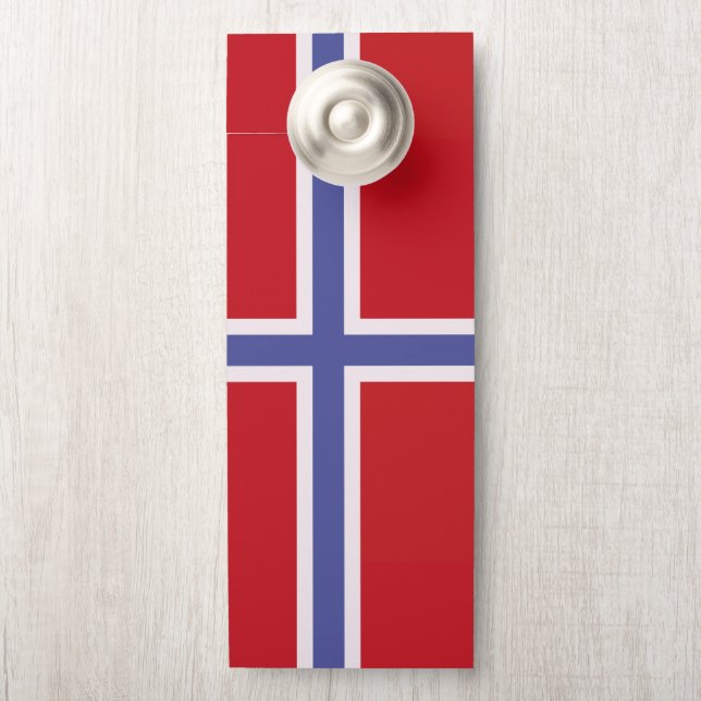 Colgador Para Puertas Bandera de Noruega (En pomo)