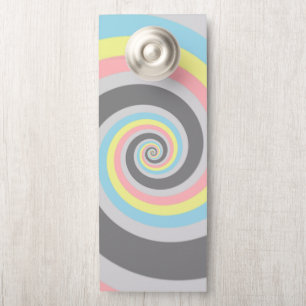 Colgador Para Puertas Bandera de orgullo Demiflux espiral abstracto psic
