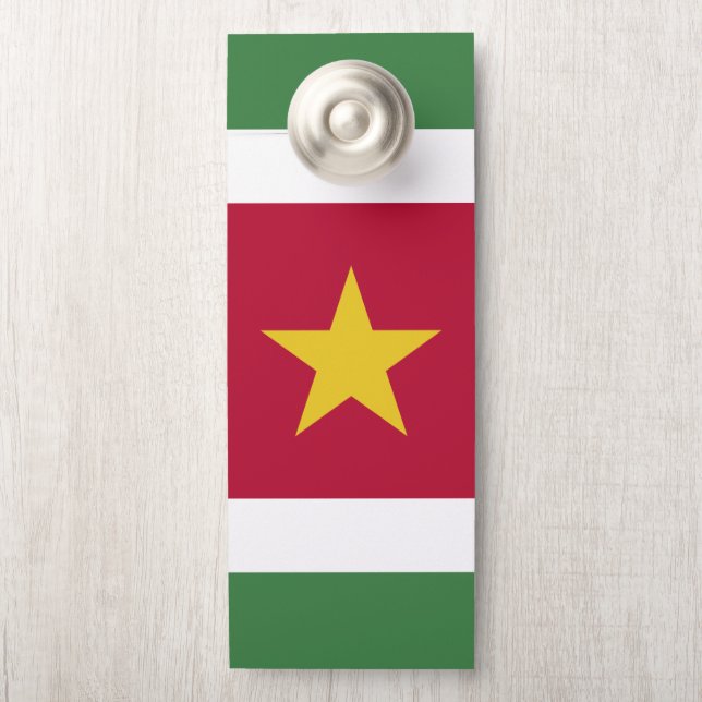 Colgador Para Puertas Bandera de Surinam (En pomo)