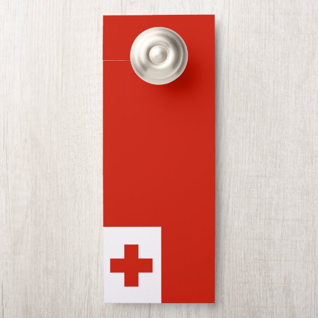 Colgador Para Puertas Bandera de Tonga (En pomo)