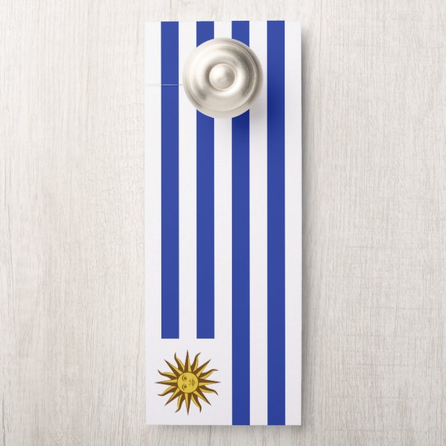 Colgador Para Puertas Bandera de Uruguay (En pomo)