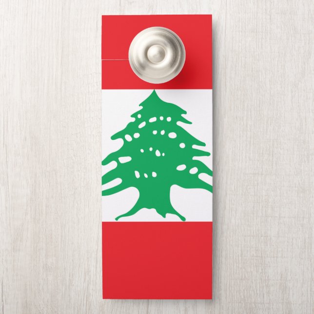 Colgador Para Puertas Bandera del Líbano (En pomo)