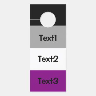 Colgador Para Puertas Bandera del Orgullo de Asexualidad