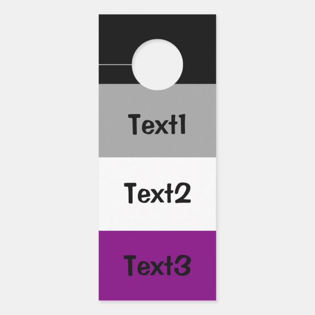 Colgador Para Puertas Bandera del Orgullo de Asexualidad (Anverso)