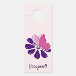 Colgador Para Puertas Baño de mariposa rosa morado en el baño