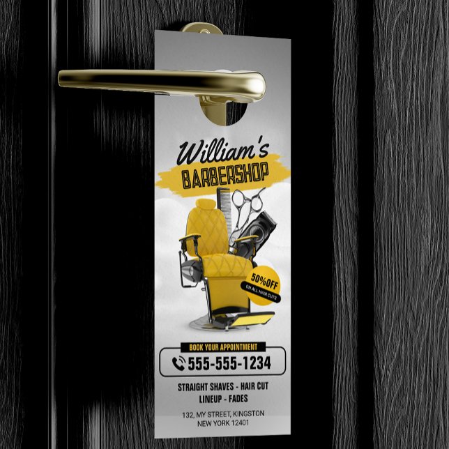 Colgador Para Puertas Barbershop moderno Hair Stylist Hairdresser Haircu (Subido por el creador)