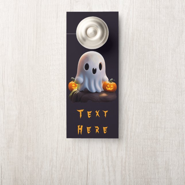 Colgador Para Puertas Bebé Fantasma Típico personaje de Halloween (En pomo)