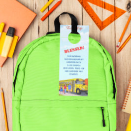 Colgador Para Puertas Bendición de la etiqueta de la iglesia del autobús