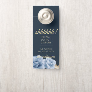 Colgador Para Puertas Bienvenida azul medianoche/No molestar la percha d