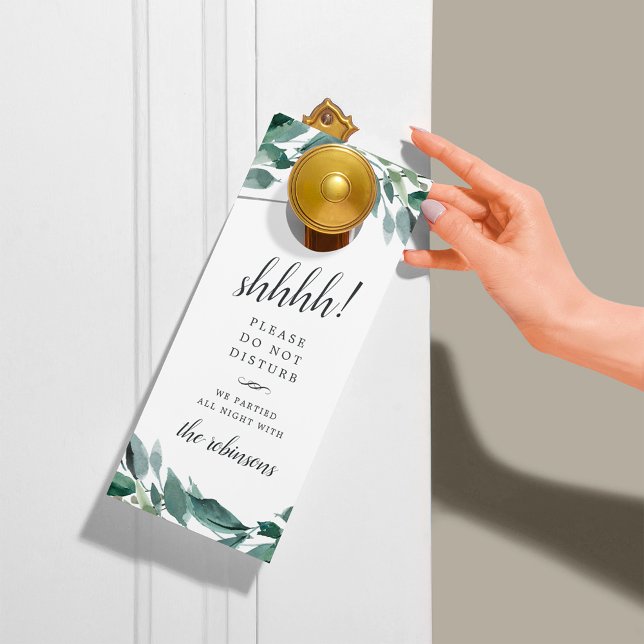 Colgador Para Puertas Bienvenida/No molestar a Bodas de bosques silvestr (Subido por el creador)
