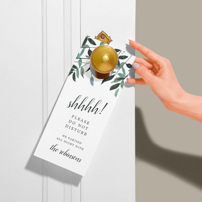 Colgador Para Puertas Bienvenida/No molestar al Boda del salvia de cosec (Subido por el creador)
