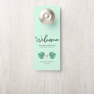 Colgador Para Puertas Bienvenida Tropical Hotel Bag Destino Boda