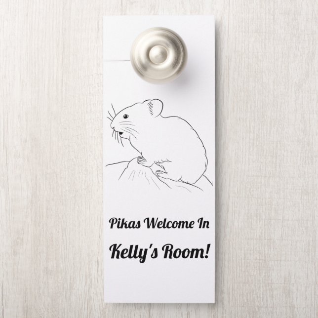 Colgador Para Puertas ¡Bienvenido a Pikas en la sala de nuevos nombres! (En pomo)