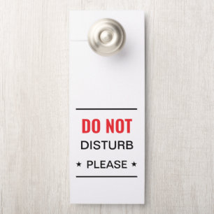 Colgador Para Puertas Blanco y negro simple no molestar al Boda