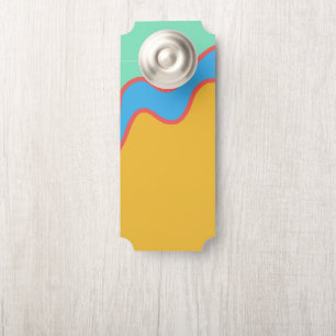 Colgador Para Puertas Bloque de Color Dorado Azul Verde 