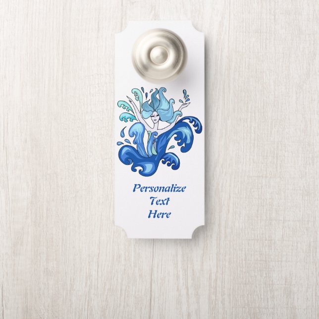 Colgador Para Puertas Blue Mermaid Ocean Bath Shower (En pomo)