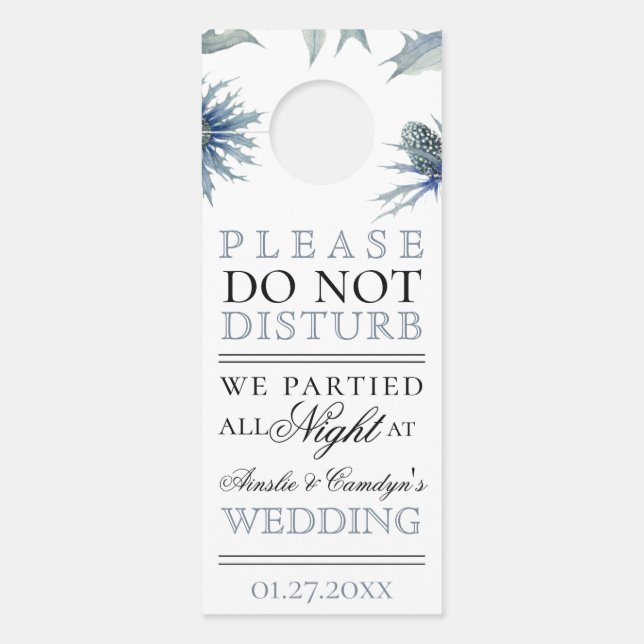 Colgador Para Puertas Blue Thistle Botanical (Anverso)