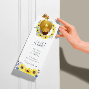 Colgador Para Puertas Boda de campos de flores Bienvenido/No molestar
