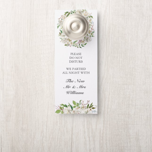 Colgador Para Puertas Boda elegante de jardín antiguo no altera (En pomo)