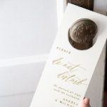 Colgador Para Puertas Boda Hotel Door Hangers Gold No Perturbar<br><div class="desc">Pañuelos de la puerta de oro modernos y elegantes para los huéspedes del hotel: utilice estas perchas de la puerta de este hotel de boda dorado para que sus huéspedes sepan que no molestar a los demás. Presentan un guión de caligrafía moderna y elegante en oro.</div>