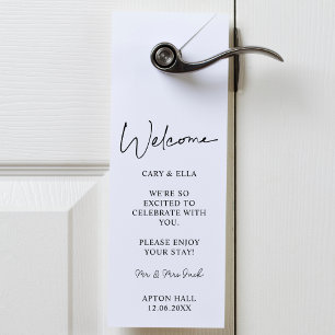 Colgador Para Puertas Boda Minimalista de habitación reservada personali