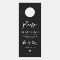 Boda negro moderno contemporáneo No molestar