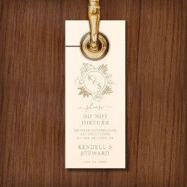 Colgador Para Puertas Boda Romántica con Vegetación Tropical