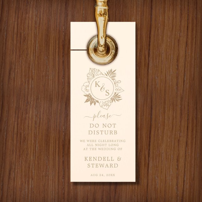 Colgador Para Puertas Boda Romántica con Vegetación Tropical (Subido por el creador)