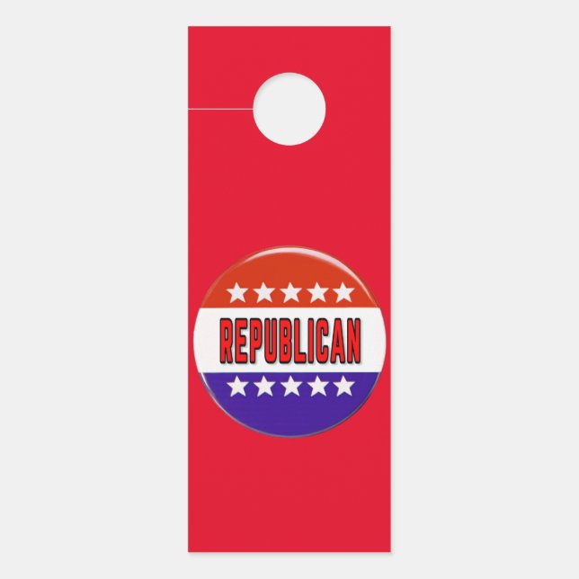 Colgador Para Puertas Botón Republicano (Anverso)