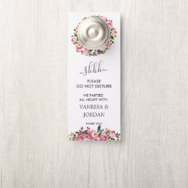Colgador Para Puertas Brillante Bloom | Boda Invitado No Molestar