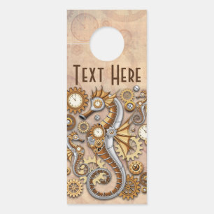 Colgador Para Puertas Caballo de mar steampunk arte surrealista vintage