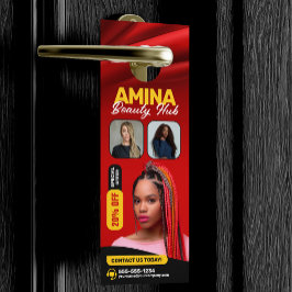 Colgador Para Puertas Cabello Rojo y Salón De Belleza Braider peluqueras